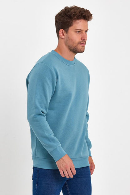 3 Thread Raised Crew Neck Men's Sweatshirt