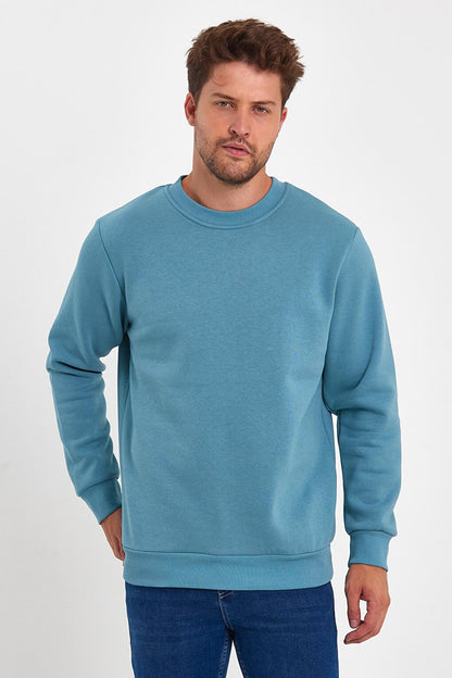 3 Thread Raised Crew Neck Men's Sweatshirt