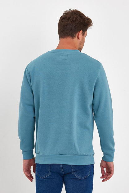 3 Thread Raised Crew Neck Men's Sweatshirt