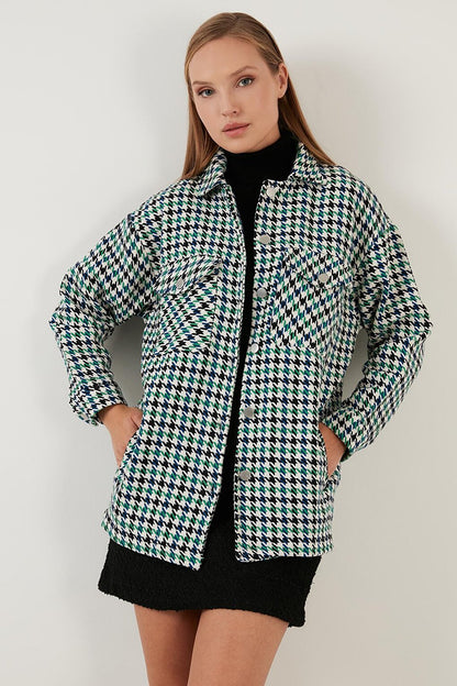 Checked Regular Fit Buttoned Shirt Jacket 42190497