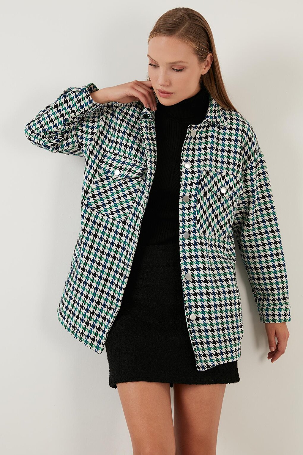 Checked Regular Fit Buttoned Shirt Jacket 42190497