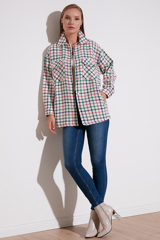 Checked Regular Fit Buttoned Shirt Jacket 42190497