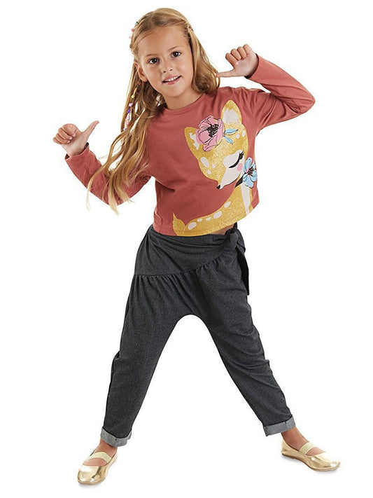 Gazelle Girl's T-shirt Pants Suit