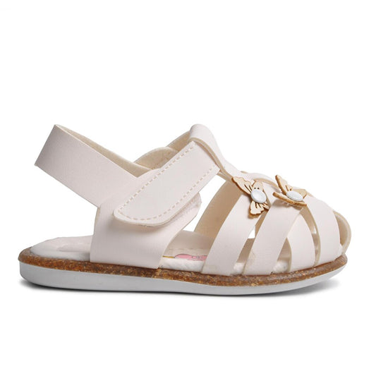 210105 White Comfort Girl's Sandals