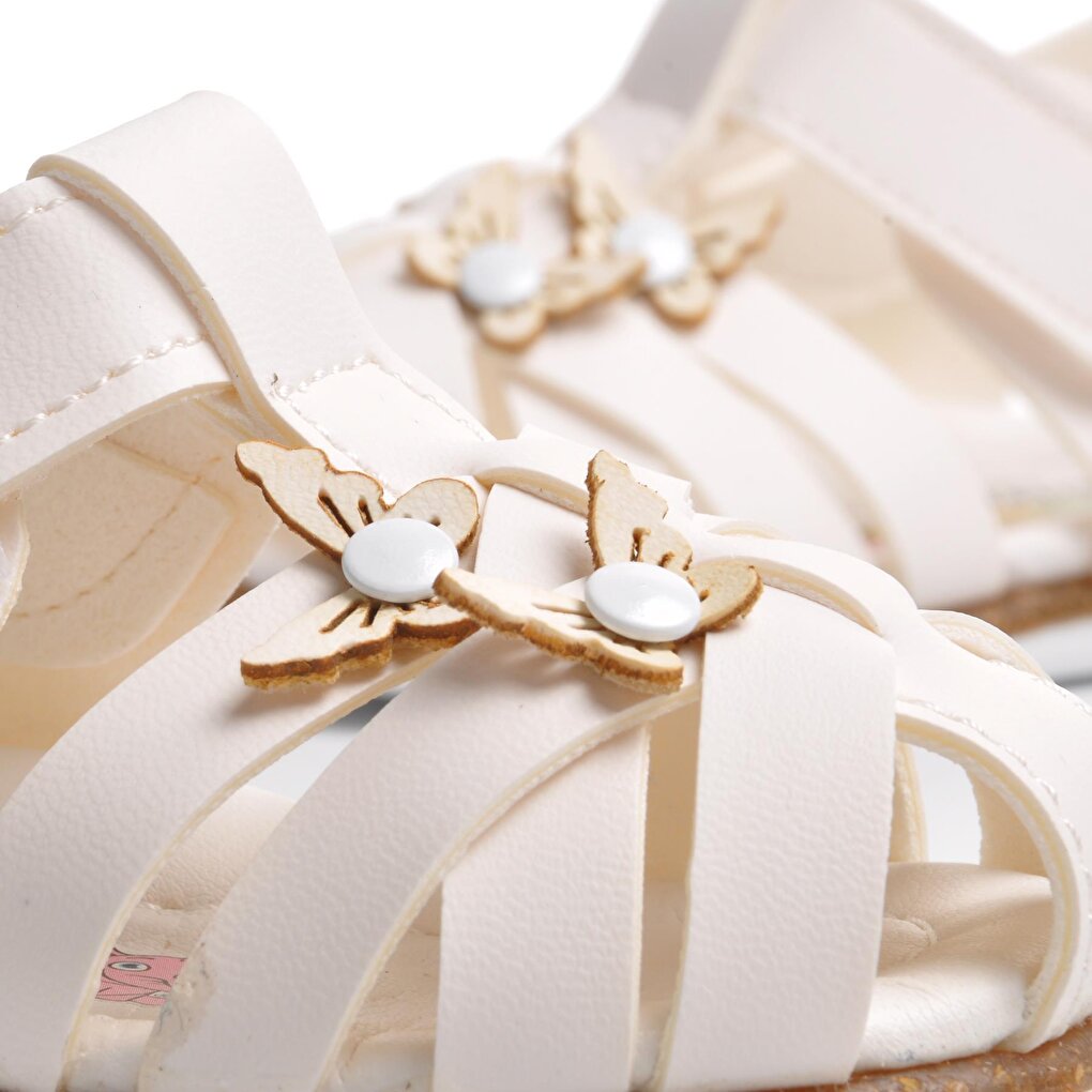 210105 White Comfort Girl's Sandals