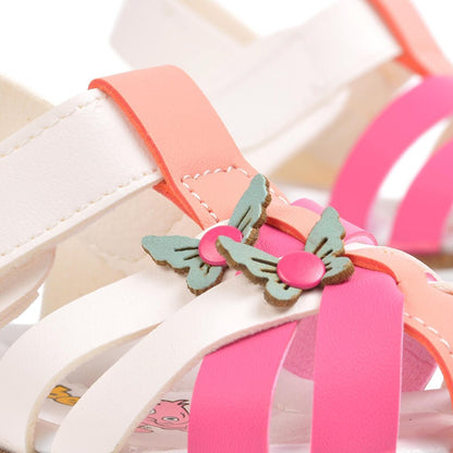 210105 White-Fuchsia-Pink Girl's Sandals