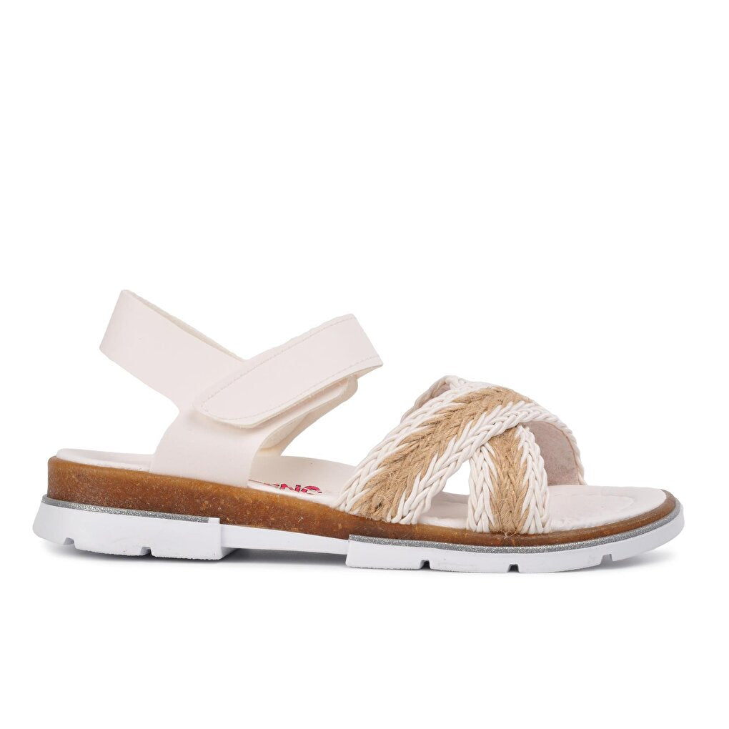 210101 White Comfort Girl's Sandals