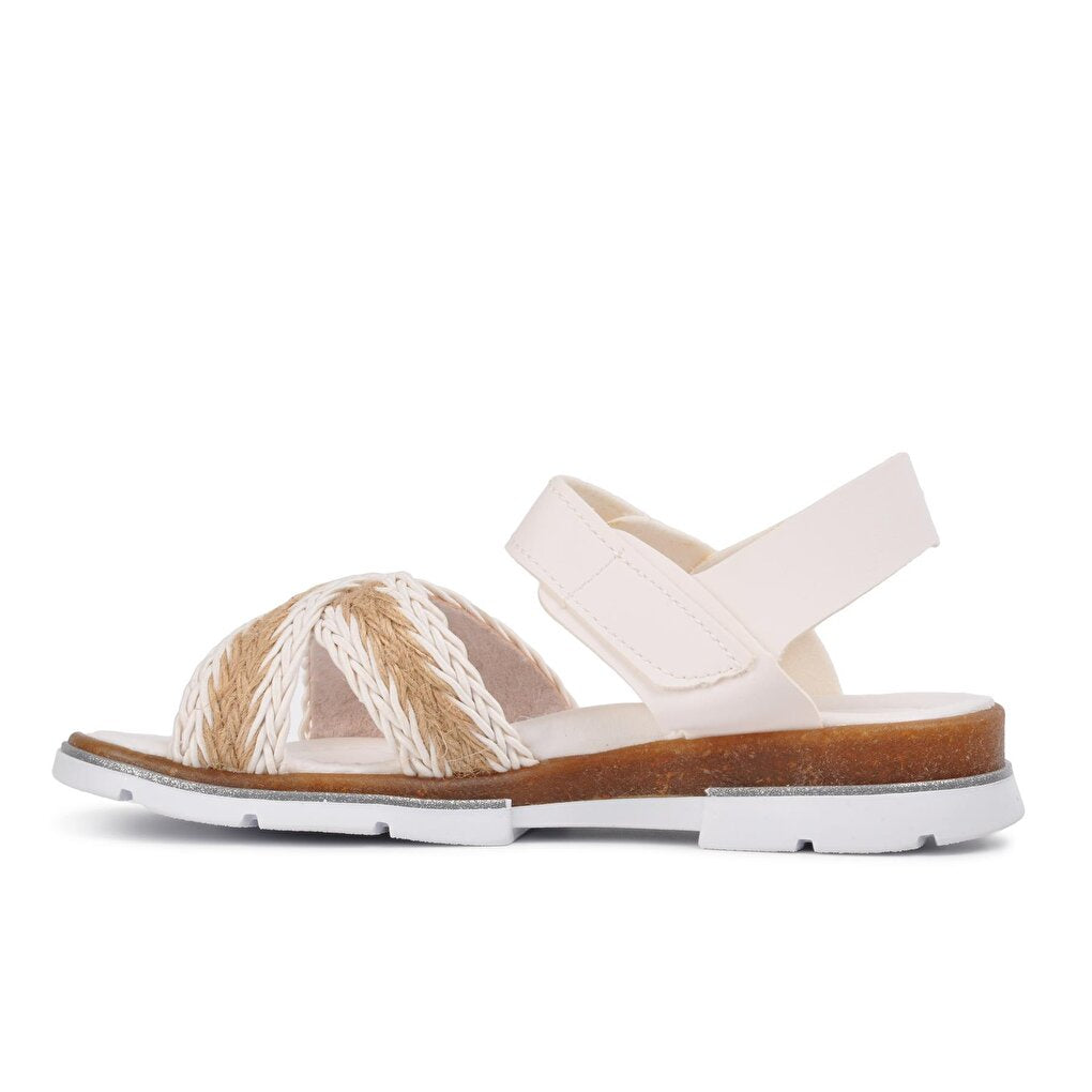 210101 White Comfort Girl's Sandals