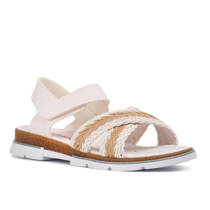 210101 White Comfort Girl's Sandals