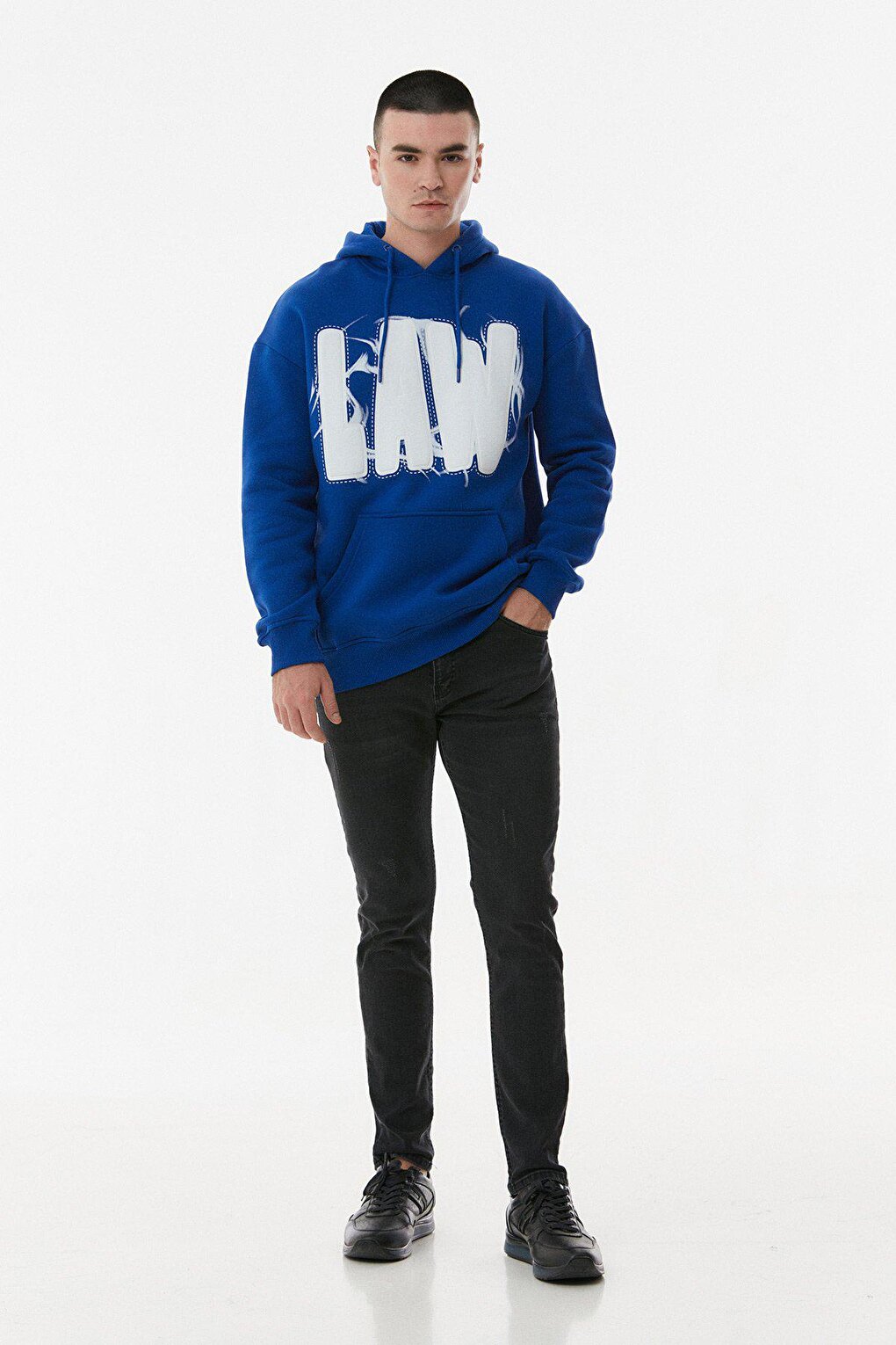 Law Printed Hooded Sweatshirt