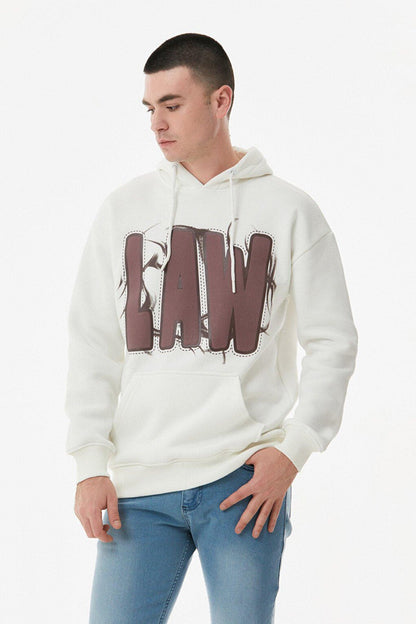 Law Printed Hooded Sweatshirt