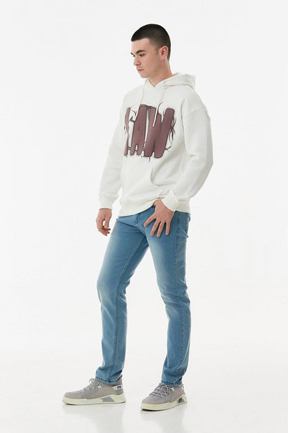 Law Printed Hooded Sweatshirt