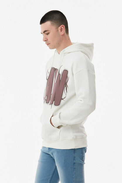 Law Printed Hooded Sweatshirt