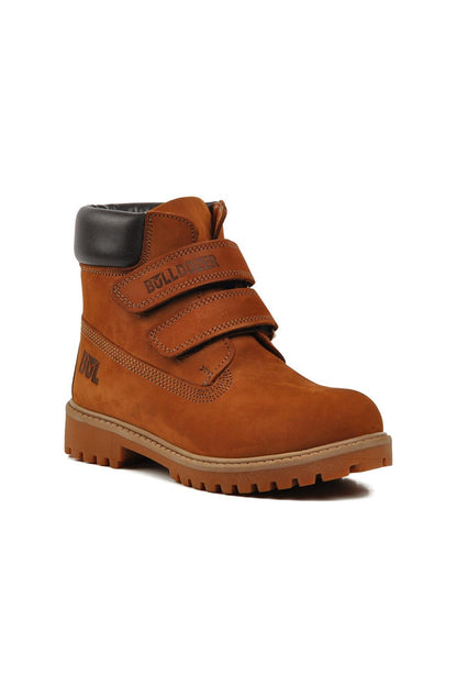 240850-F Cinnamon Nubuck Genuine Leather Kids Boots