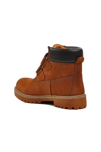 240850-F Cinnamon Nubuck Genuine Leather Kids Boots