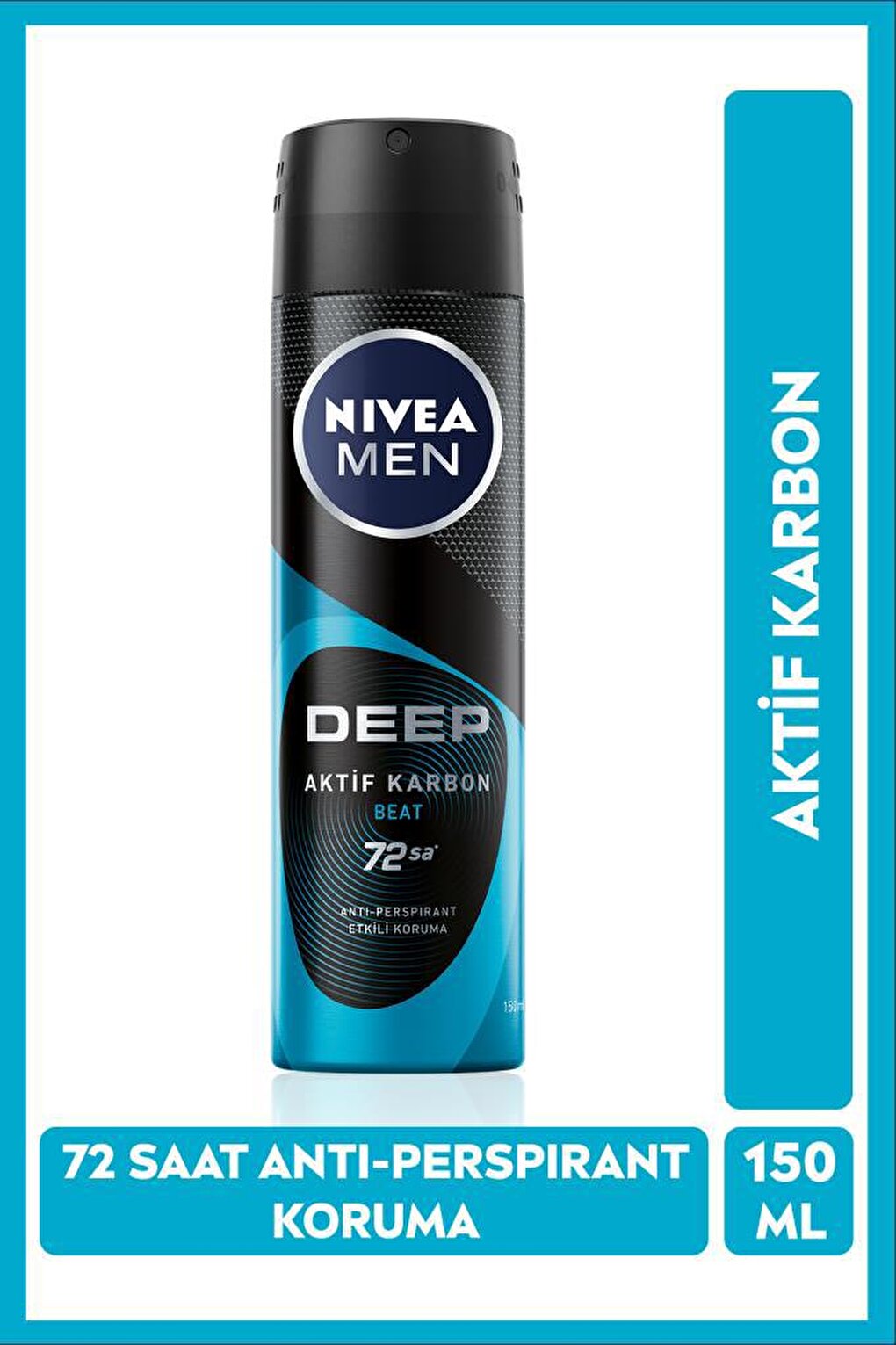 Men's Spray Deodorant Deep Beat 150 ml, 72 Hours Anti-Perspirant Protection