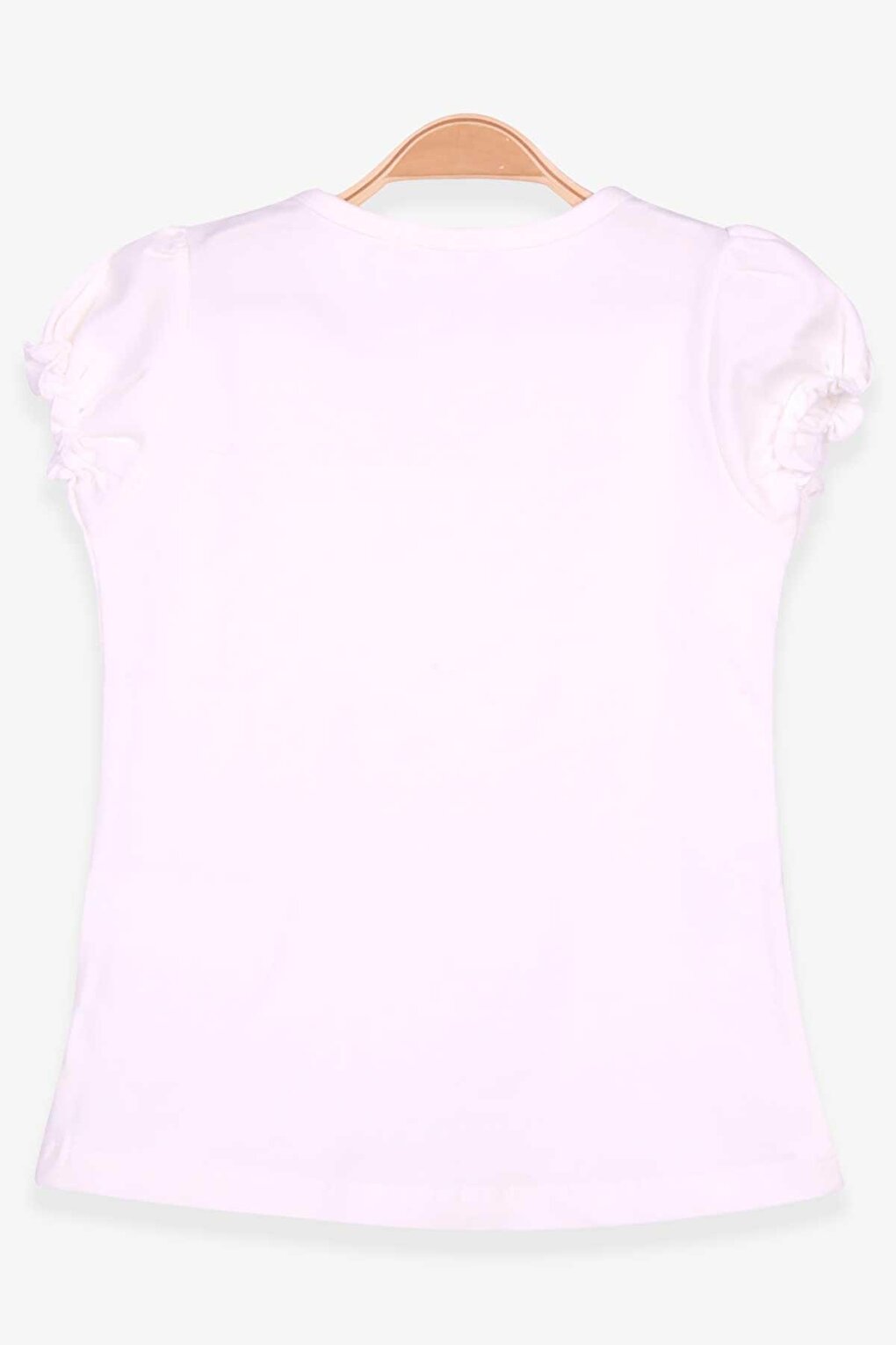 Girl's T-Shirt with Laced Sleeves and Ecru (3-8 Years)