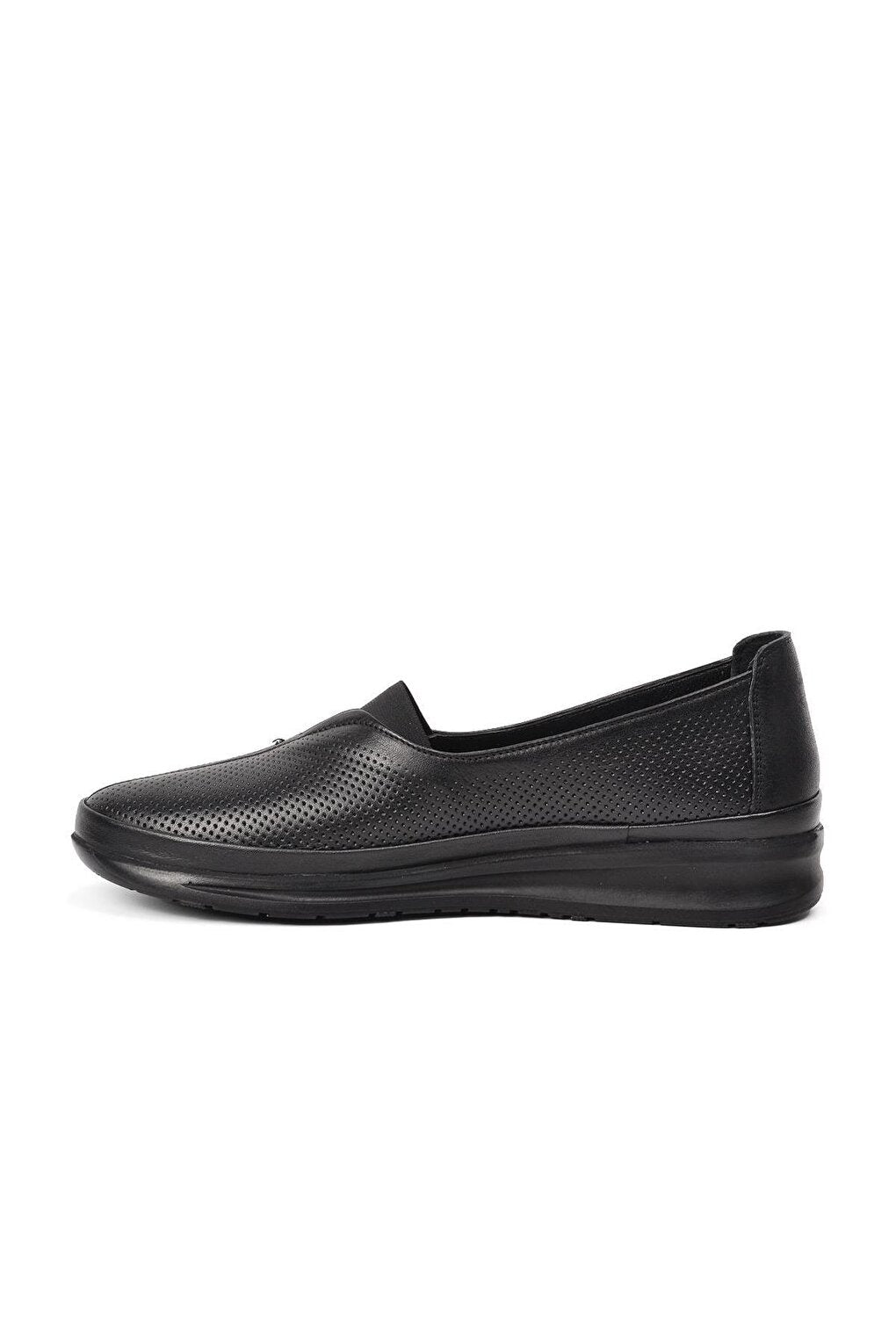 Black Genuine Leather Women's Classic Shoes 8749