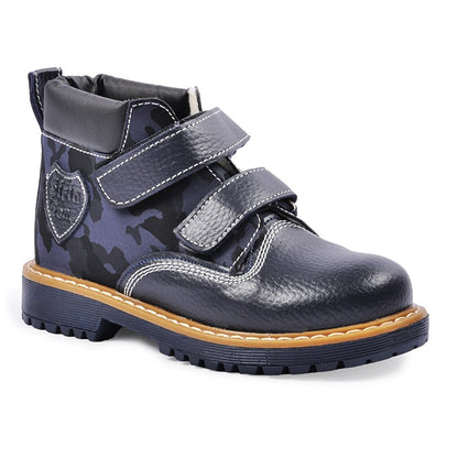 01 Navy Blue-Camouflage Kids Boots