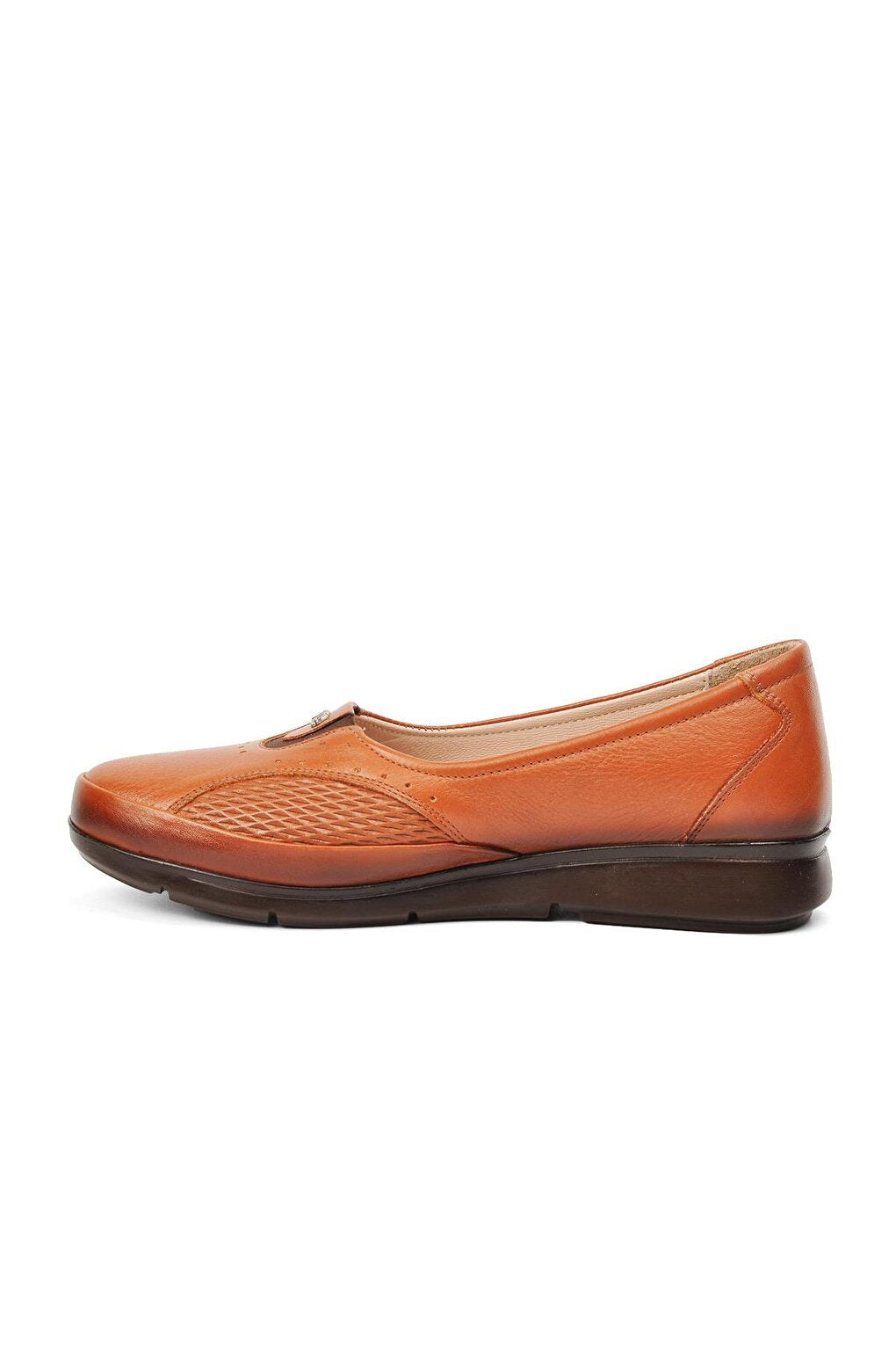 Tan Genuine Leather Women's Classic Shoes 8766