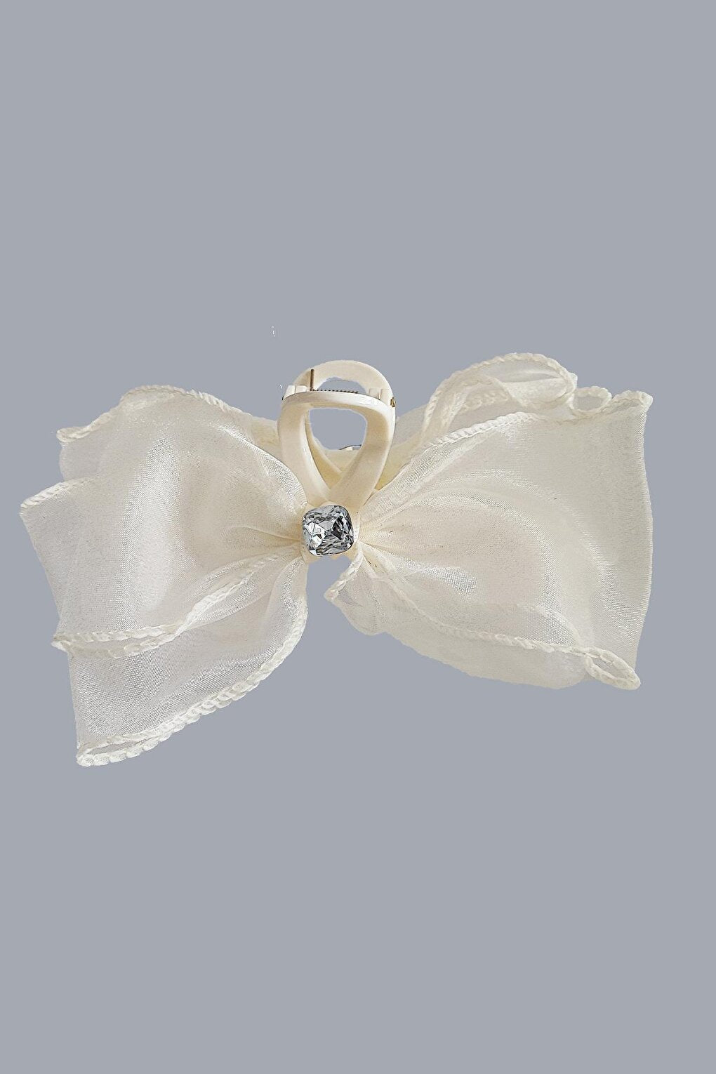 Organza Tulle Bow Drop Model Latch Buckle