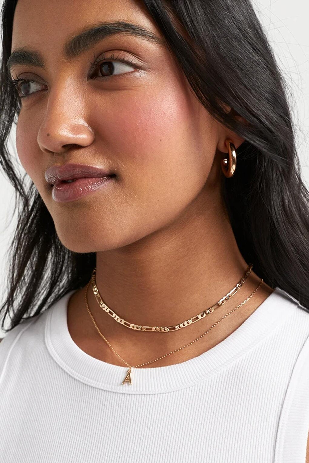 Thick Chain Choker Necklace Gold