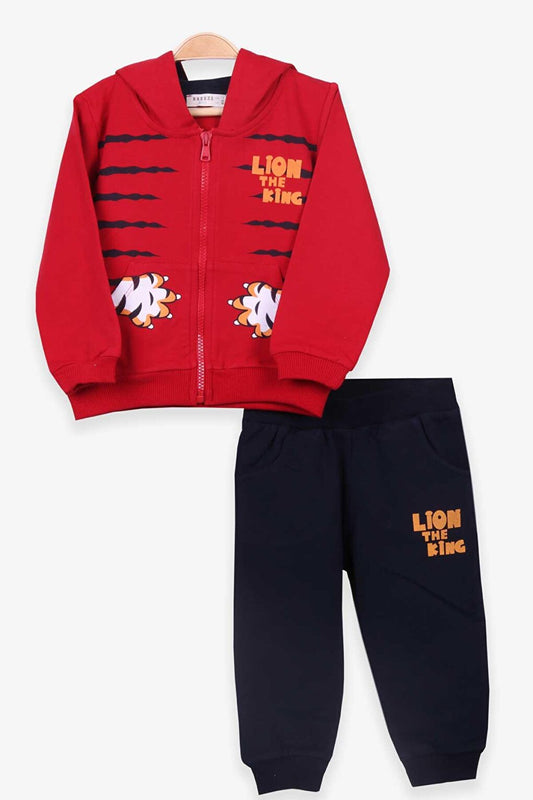 Baby Boy Tracksuit Set Red with Tiger Claws (1-1.5 Years)