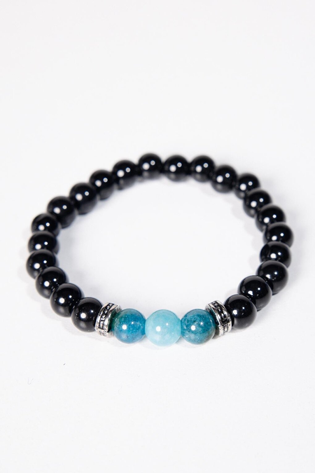 Natural Stone Black Men's Bracelet