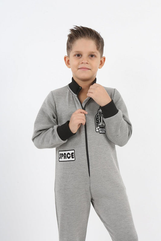 Gray Space Area Boy's Jumpsuit LP-23WIN-026