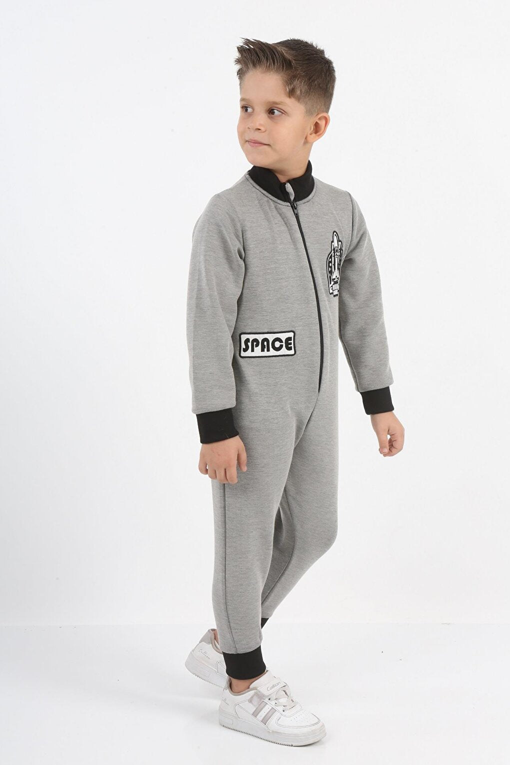 Gray Space Area Boy's Jumpsuit LP-23WIN-026