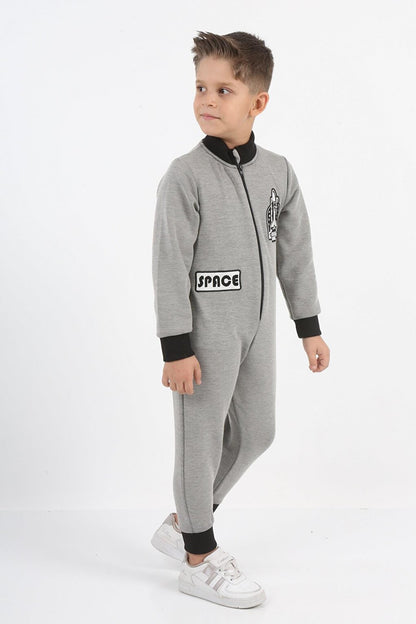 Gray Space Area Boy's Jumpsuit LP-23WIN-026