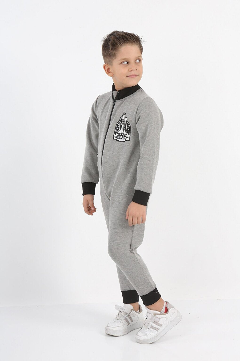 Gray Space Area Boy's Jumpsuit LP-23WIN-026