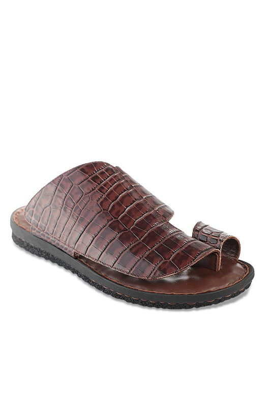 49231-G Men's Slippers Dark Brown