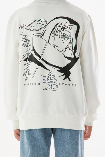 Printed Crew Neck Girl's Sweatshirt