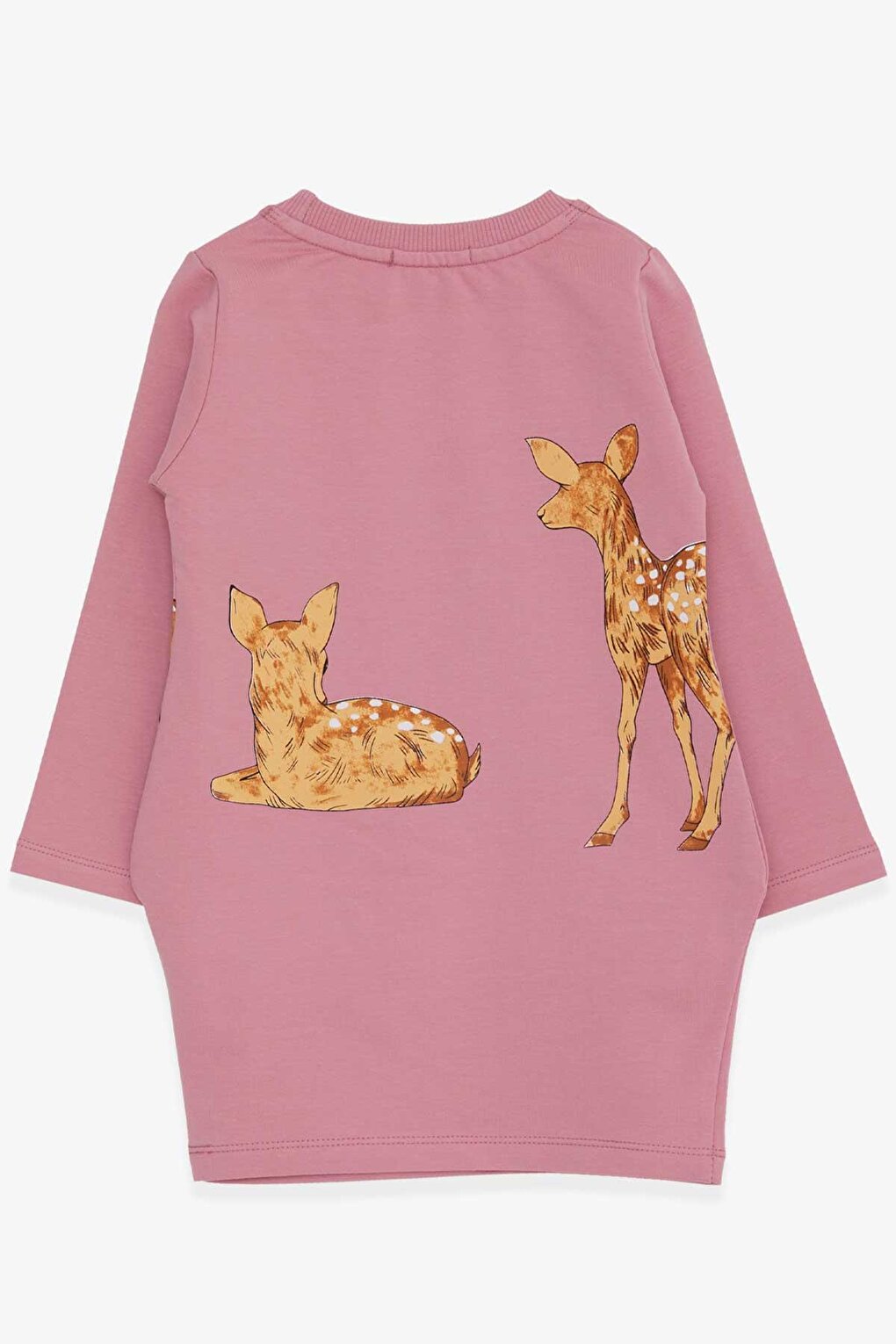 Girl's Tunic Gazelle Printed Dried Rose (Age 1.5-4)