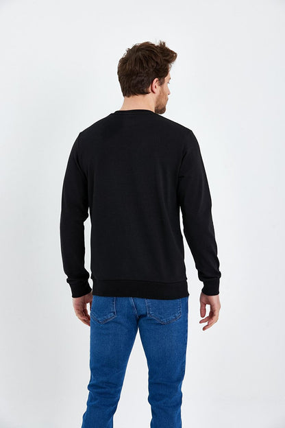 Crew Neck Basic Thin Men's Sweatshirt