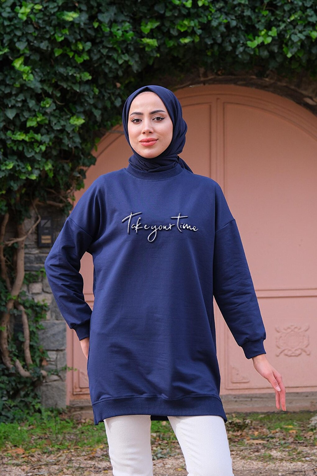 Crew Neck Sweat Navy Blue