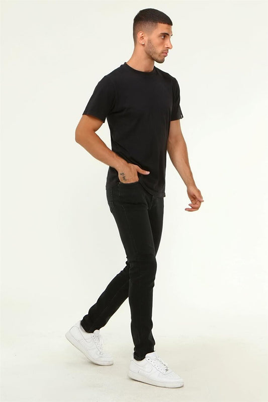 Men's Lycra Skinny Fit Jeans Black