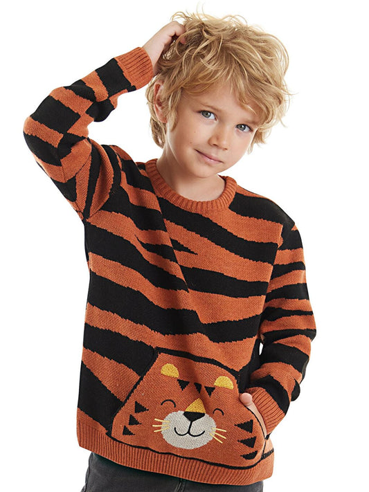 Tiger Boy Brown Sweater