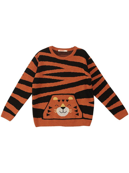 Tiger Boy Brown Sweater