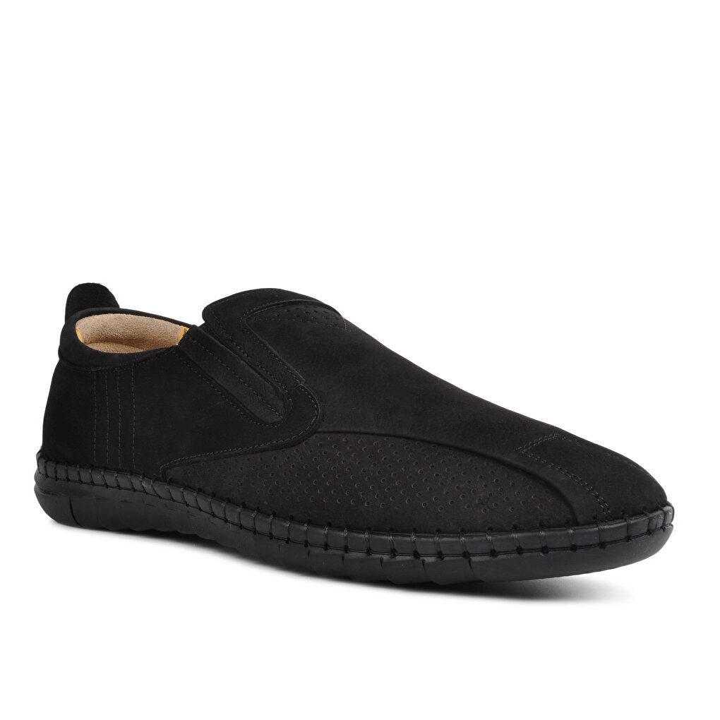 021 Black Nubuck Men's Genuine Leather Shoes