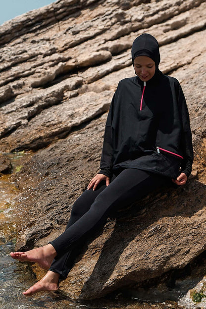 Black Fully Covered Hijab Swimsuit M2275