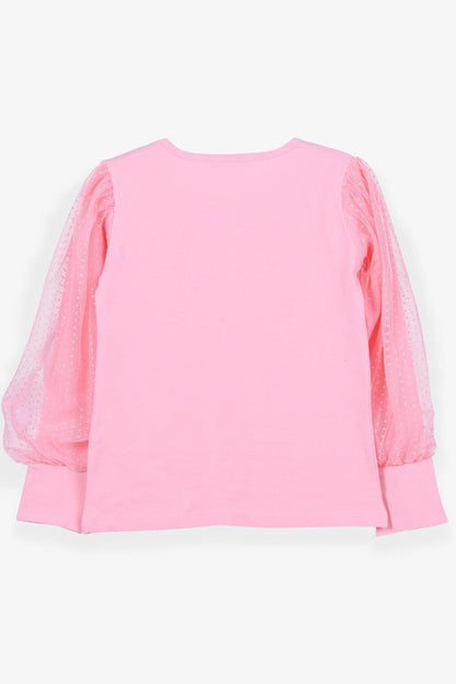 Girl's Long Sleeve Blouse Sleeve Lace Salmon (10-12 Years)