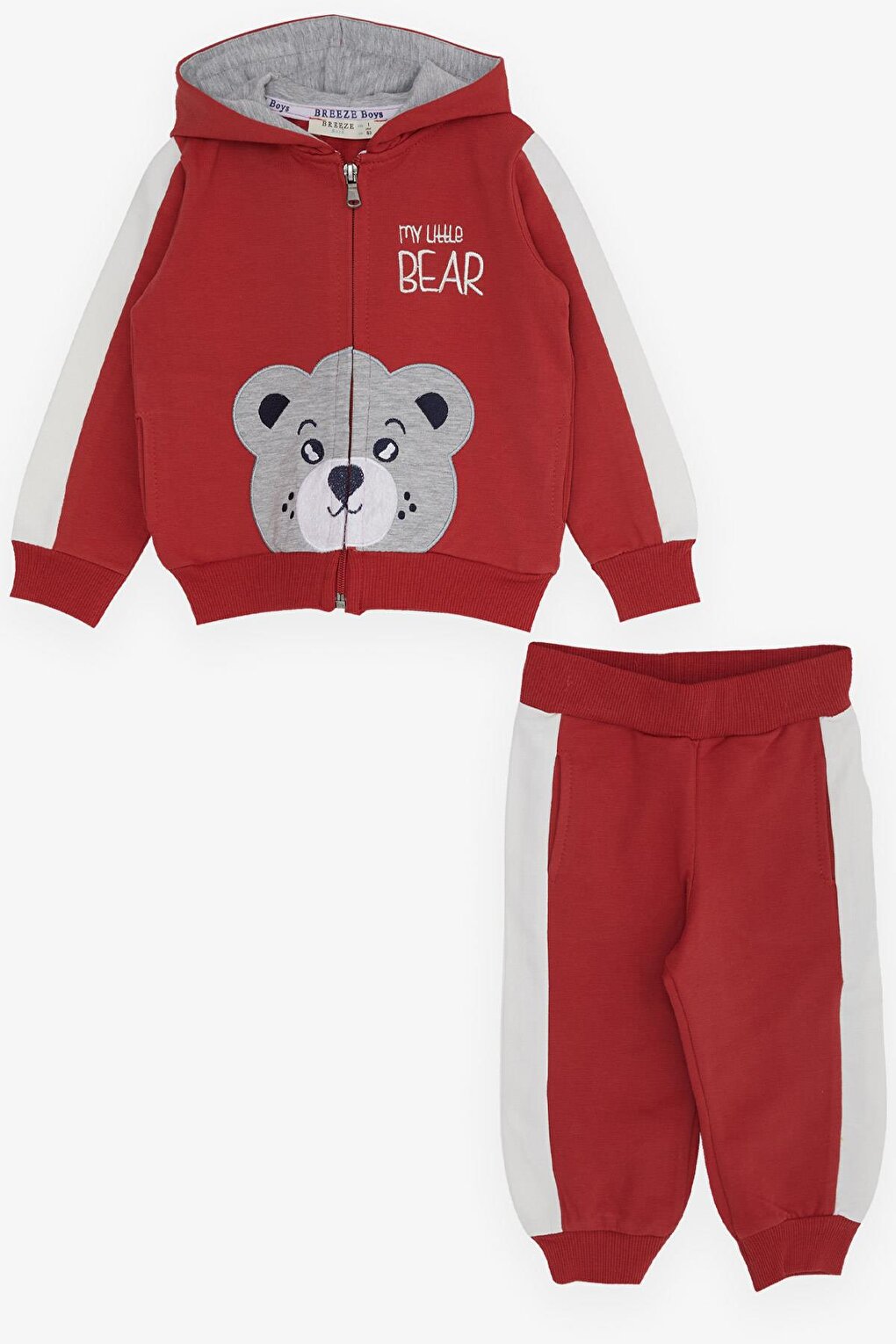 Boy's Tracksuit Set Teddy Bear Printed Tile (Age 1-4)