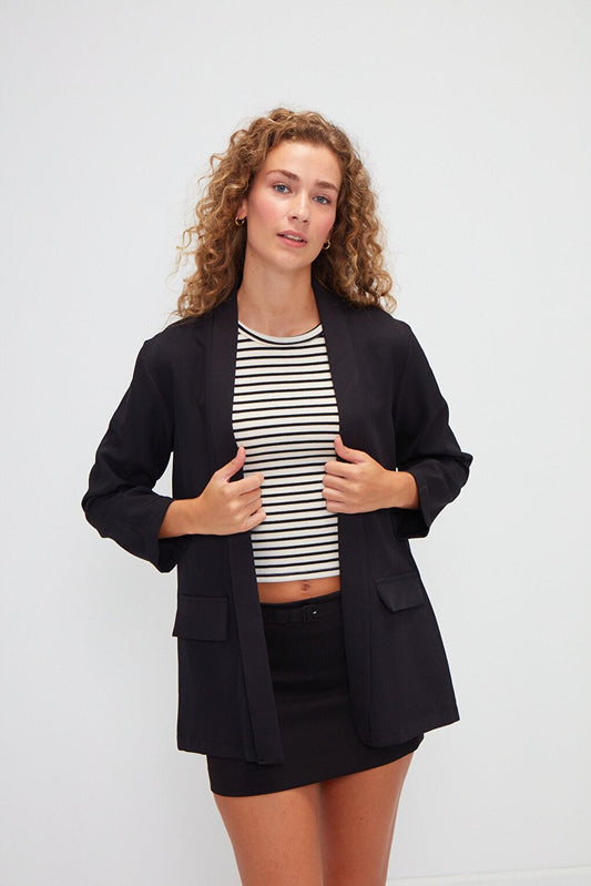 Plain Long Sleeve Jacket