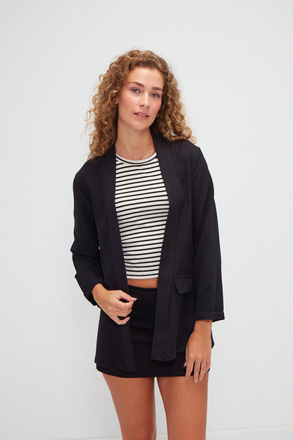 Plain Long Sleeve Jacket