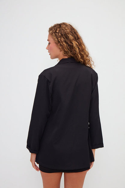 Plain Long Sleeve Jacket