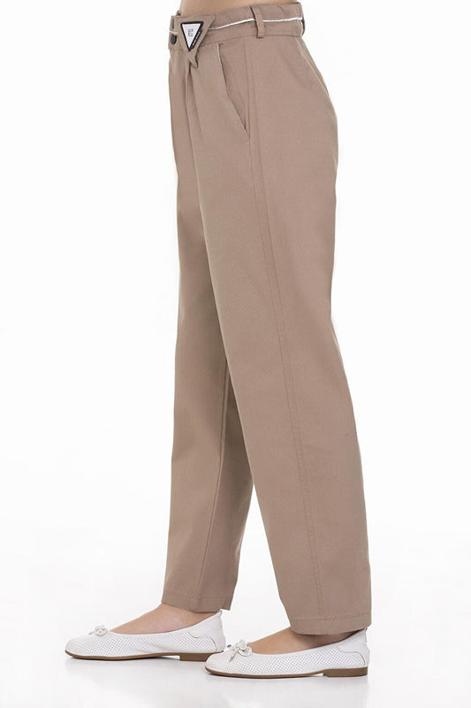 Girl Adjustable Waist Gabardine Trousers 9-14 Years Lx247