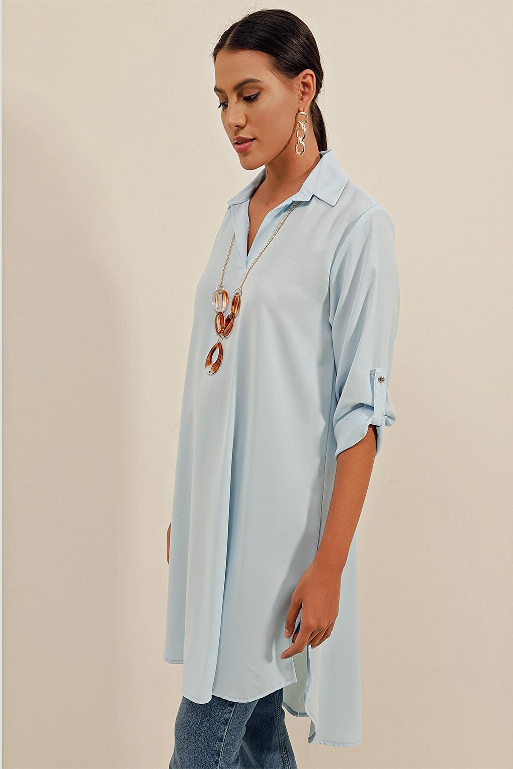 5892 Necklace Tunic - Blue