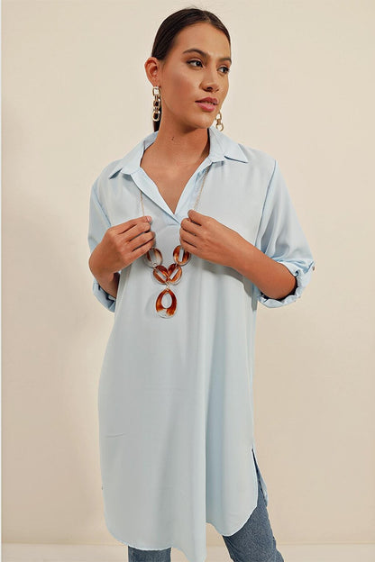 5892 Necklace Tunic - Blue